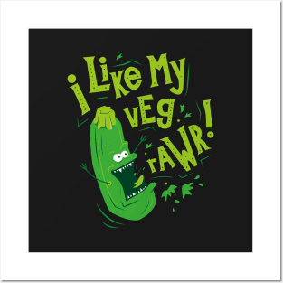 I Like my Veg Rawr! Crazy Vegetable Posters and Art